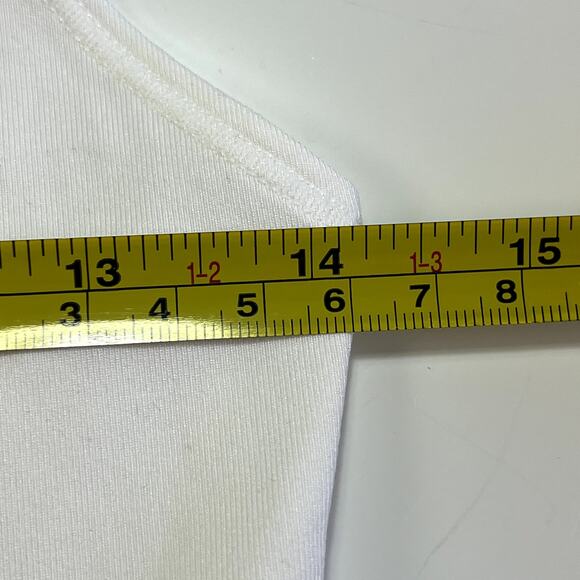 Athleta XS Crop Tank Top Shanti Yoga Tank Bright White Athletic Workout Shirt - Picture 11 of 12